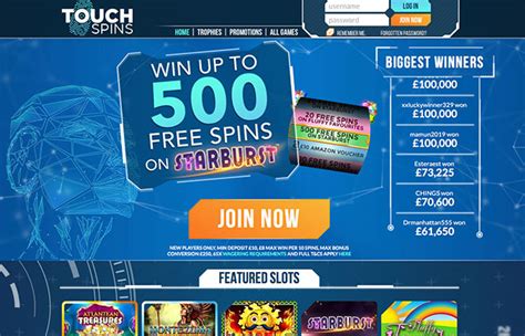 Touch spins casino bonus